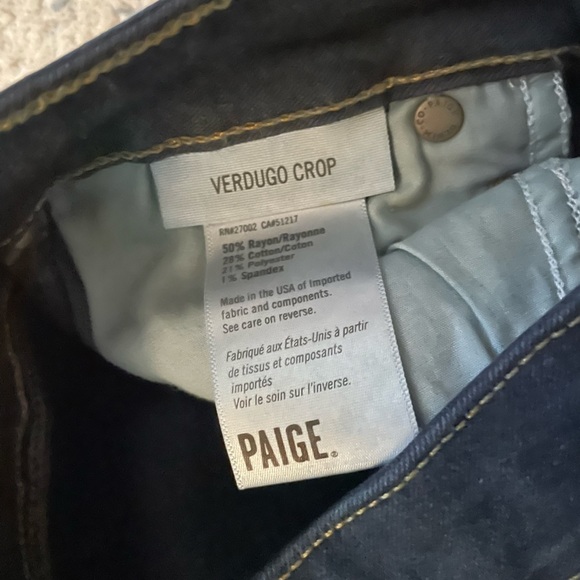 PAIGE Verdugo Crop Rosalyn Size: 24 - Picture 5 of 7